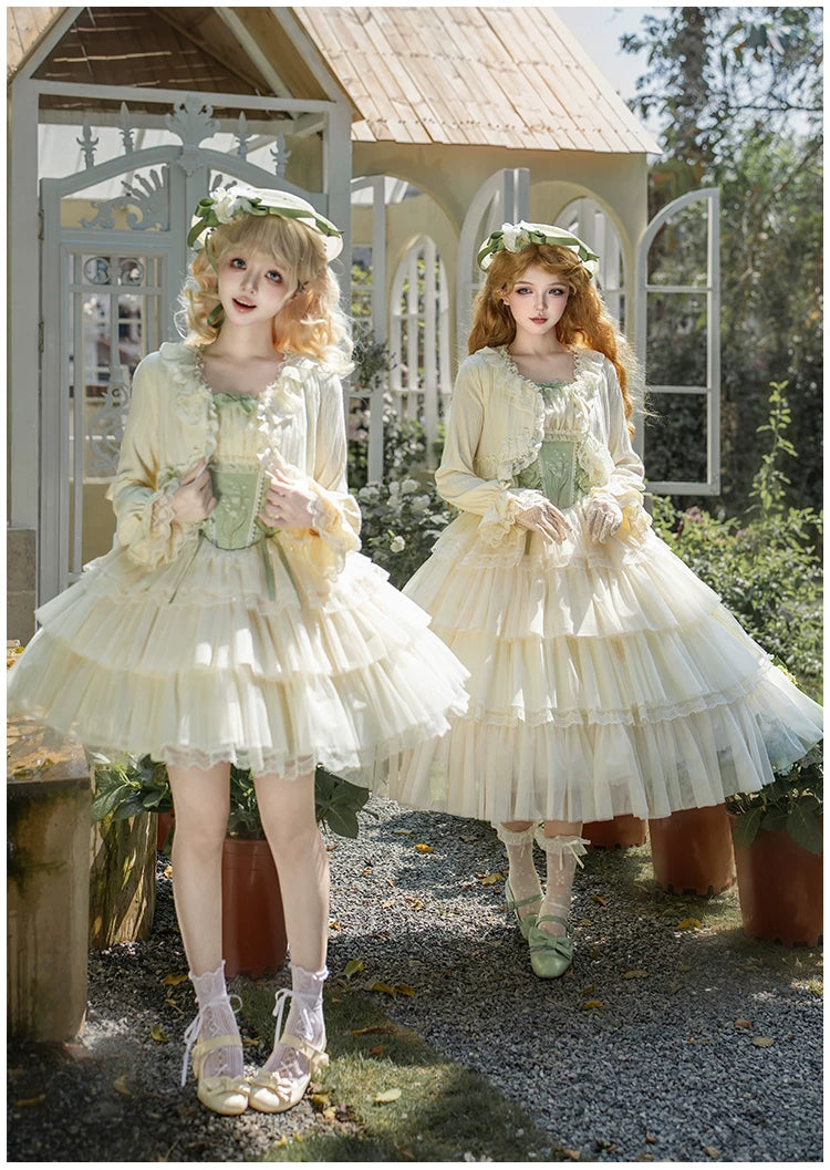 Lily of the Valley Whisper - Embroidered Classic Lolita Corset JSK Dress