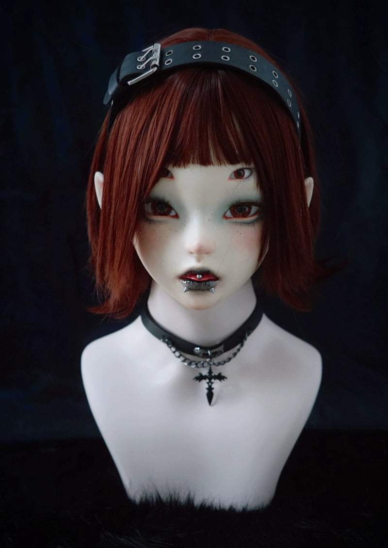 Strange Sugar~Gothic Lolita KC Faux Leather Punk Lolita Hair Accessories 36648:533406