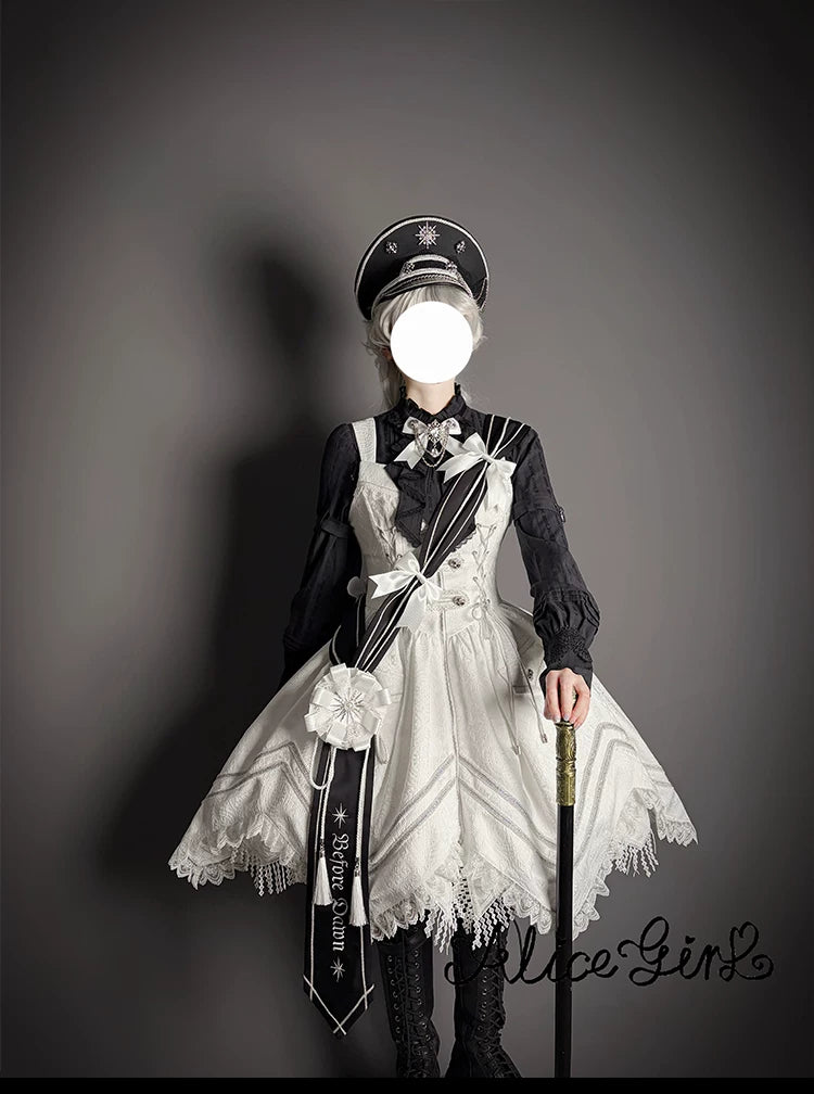 Dawnbreaker - Military Lolita JSK, Diamond Shaped Hemline 44643:816828