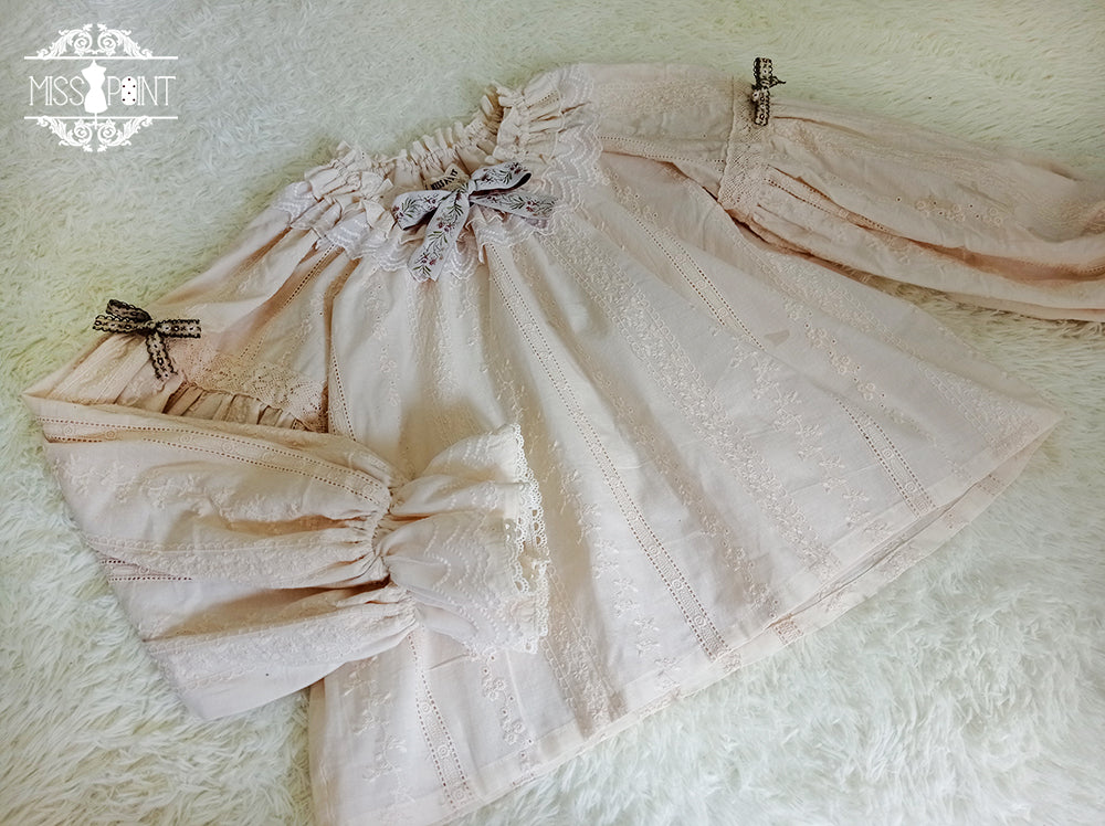 Miss Point~Rich Hymn~Lolita Bavarian Cotton Embroidered Blouse 20864:289210