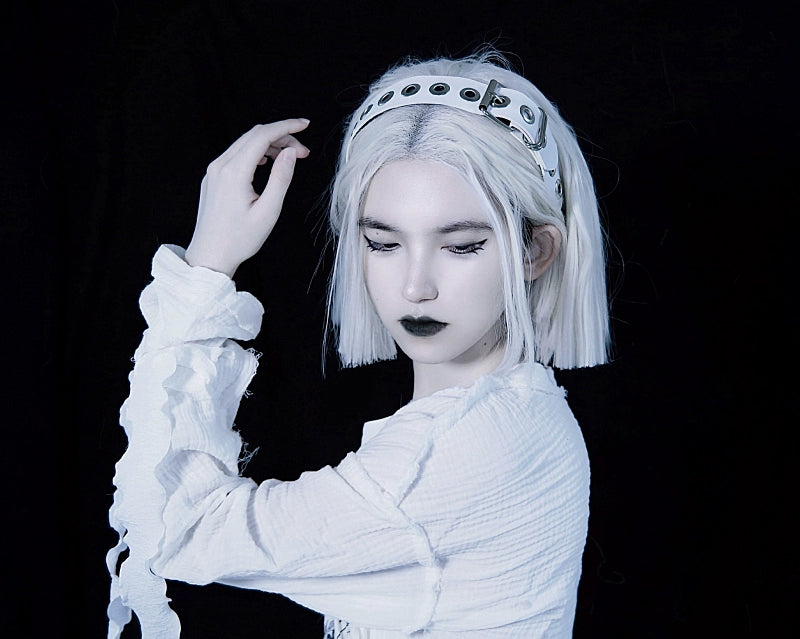 Strange Sugar~Gothic Lolita KC Faux Leather Punk Lolita Hair Accessories 36648:533404