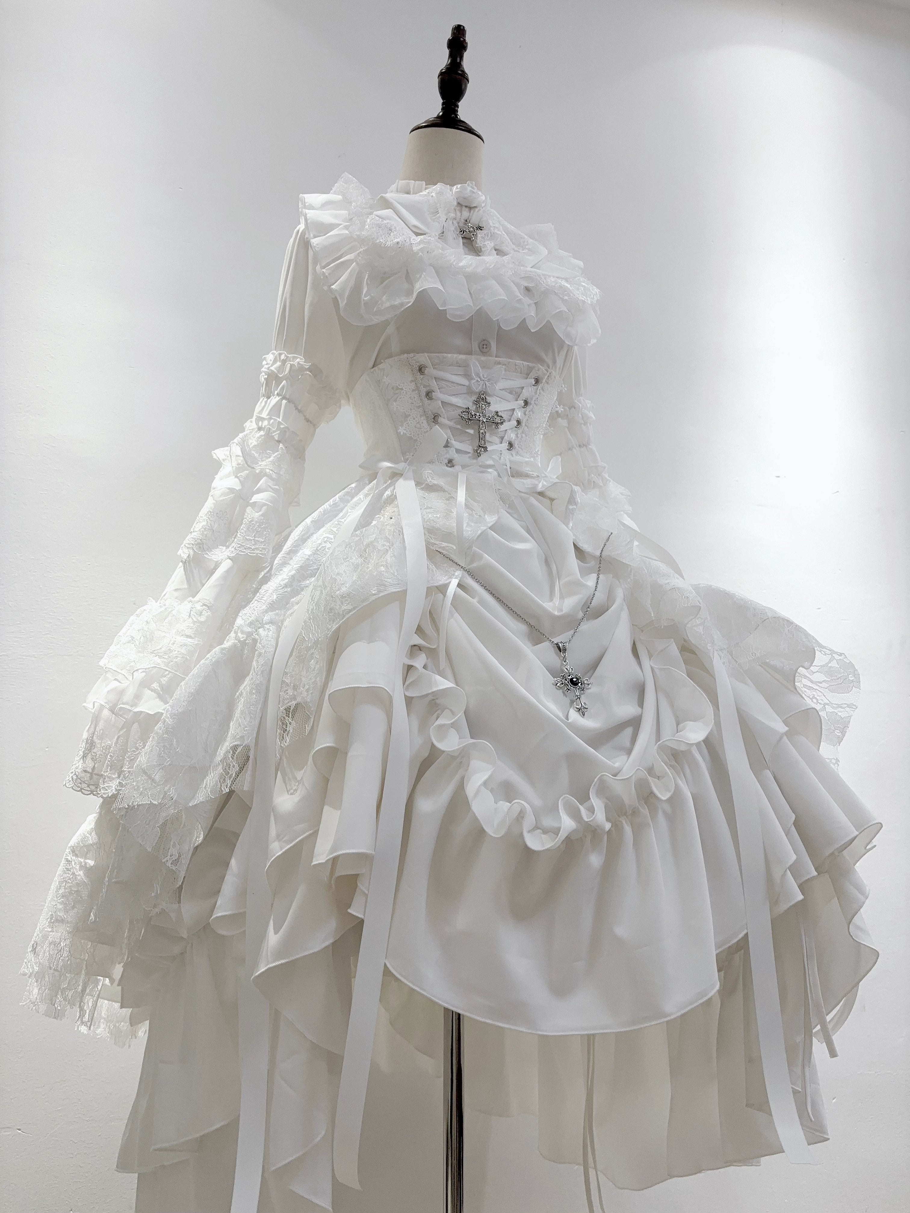 Nightingale Girl - Eternal Taboo - Gothic Lolita Dress Princess Sleeve Shirt