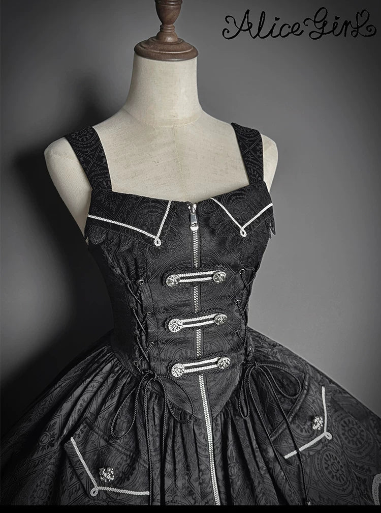 Dawnbreaker - Military Lolita JSK, Diamond Shaped Hemline 44643:816801