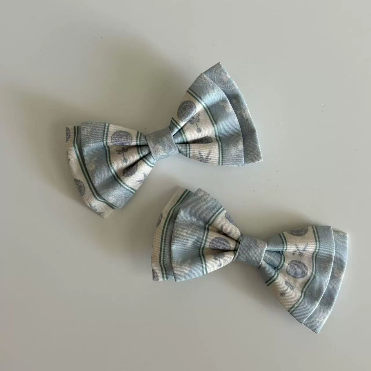 Babyblue - Animal Dinner Handle - Sweet Doll Lolita Headband BNT Bow Trailing Clips One Size A pair of clips Only