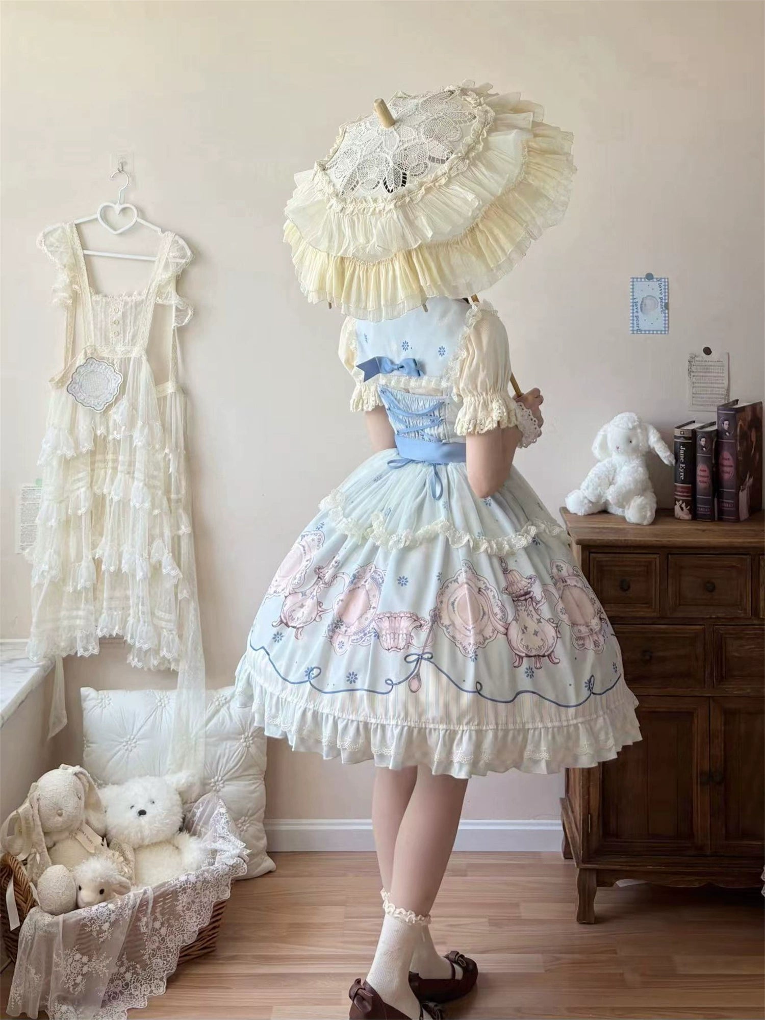 Uncle's Workshop - Veronica Spring Tea - Plate Printed Sweet Lolita Dress