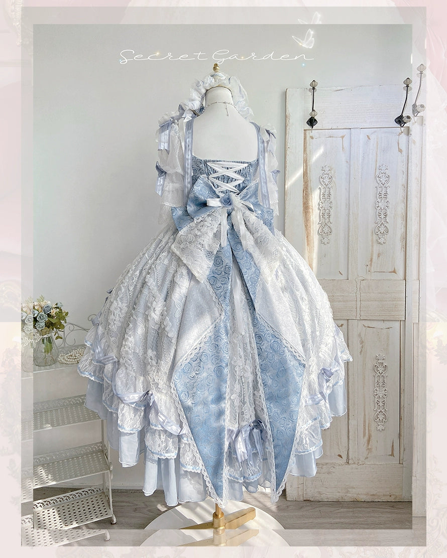 MieYe - Diana Rose - Bridal Lolita Dress Short Wedding OP with Accessories 41638:708678