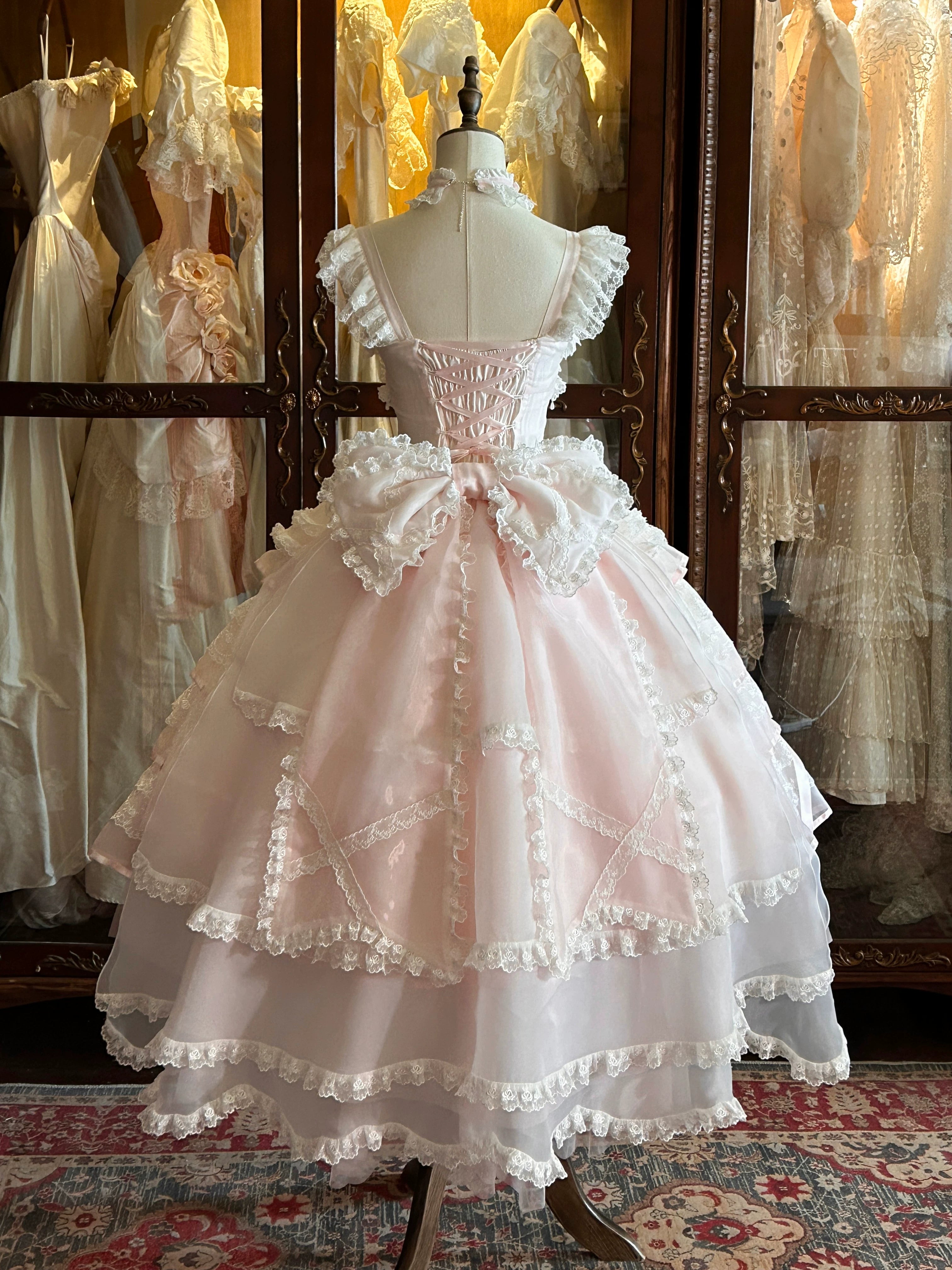 Sakura Snow Love Song - Wedding Sweet Lolita JSK Dress, Lace & Bows Details 44530:812445