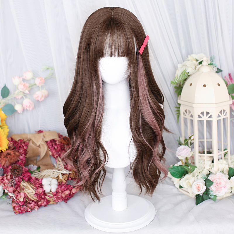Dalao - Natural Lolita Wig Gentle Long Curly Hair 2507 Pickled Pink