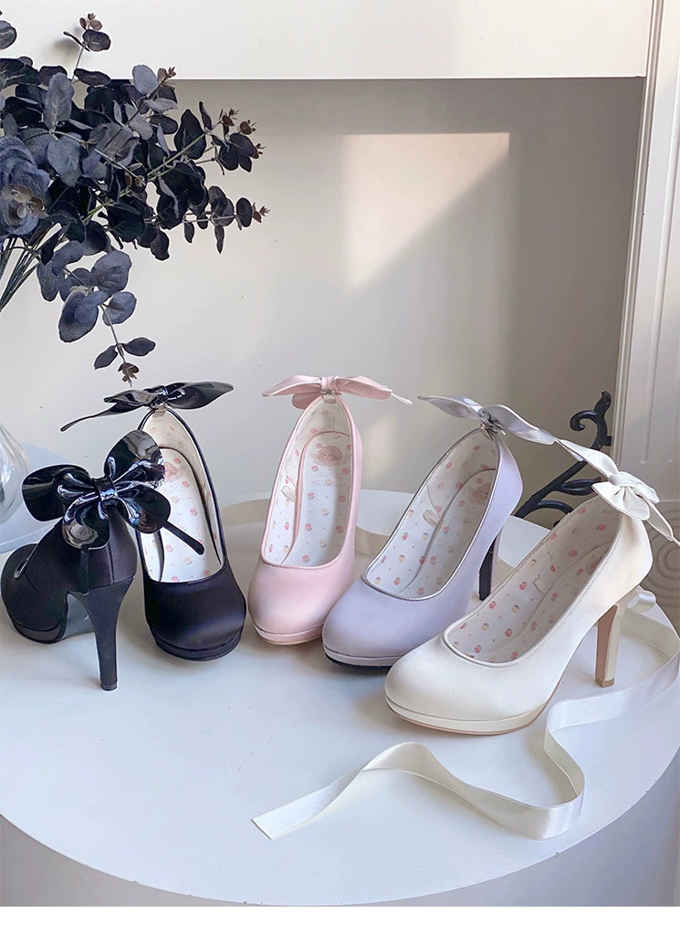 Pure Tea For Dream~Butterfly Specimen~Ballet Style Lolita Shoes Elegant Platform Lolita Heels 40134:650318