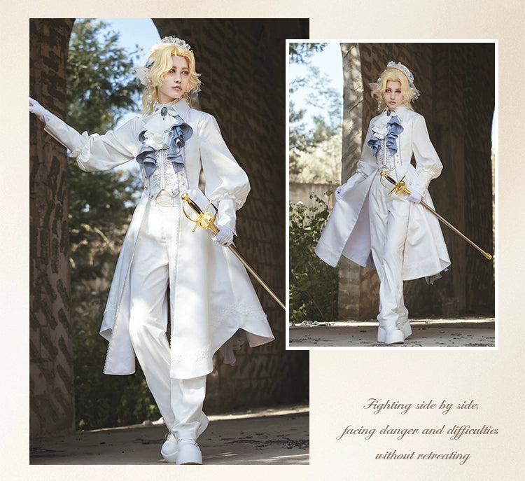 Forest Fluorescent Carps~Crumbling Skeleton~Ouji Lolita Vest Fishbone Embroidery Prince Pants Suits 37058:546584