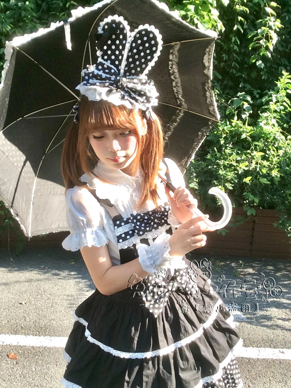 Kawaii Lolita Bunny Ear Hat, Plaid & Polka Dot Styles