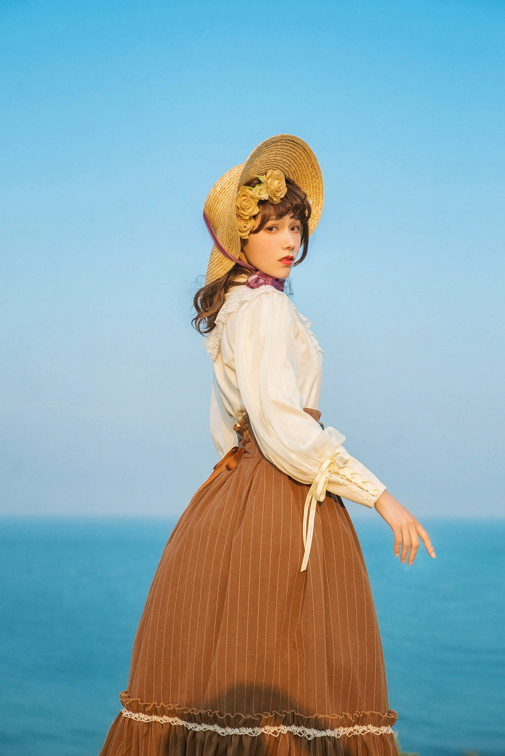 Miss Point~Rose Doll~Elegant Lolita Mutton Sleeve Blouse 32522:385614