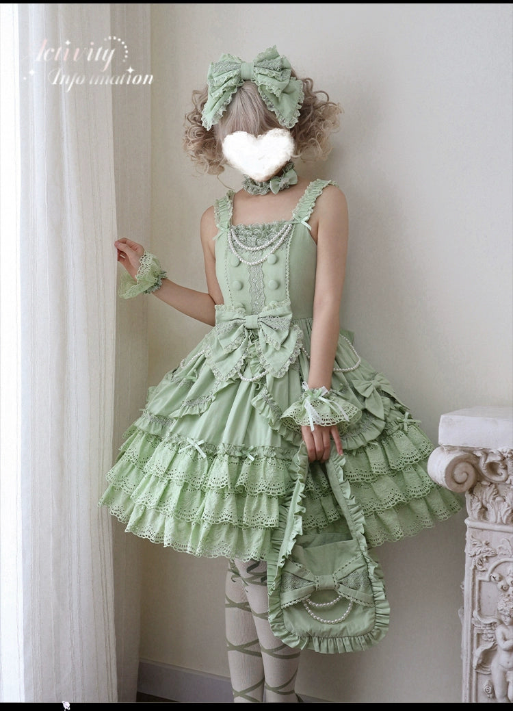 Plum Tree - Pure Love Language - Sweet Lolita Pearl JSK Princess Sleeves Blouse
