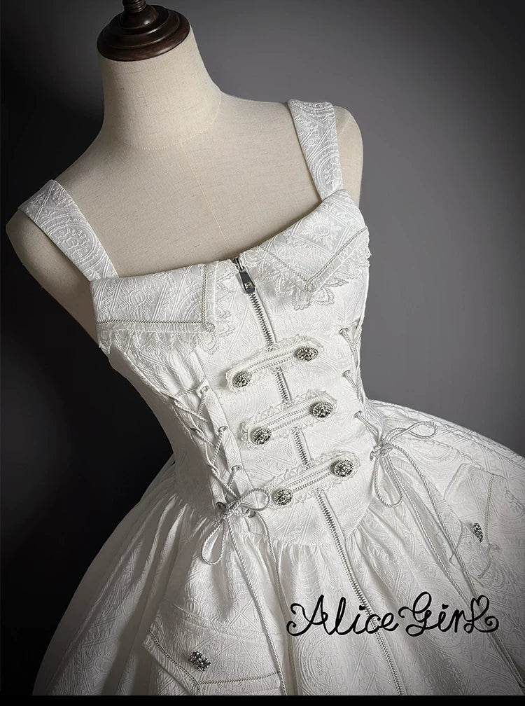 Dawnbreaker - Military Lolita JSK, Diamond Shaped Hemline 44643:816847