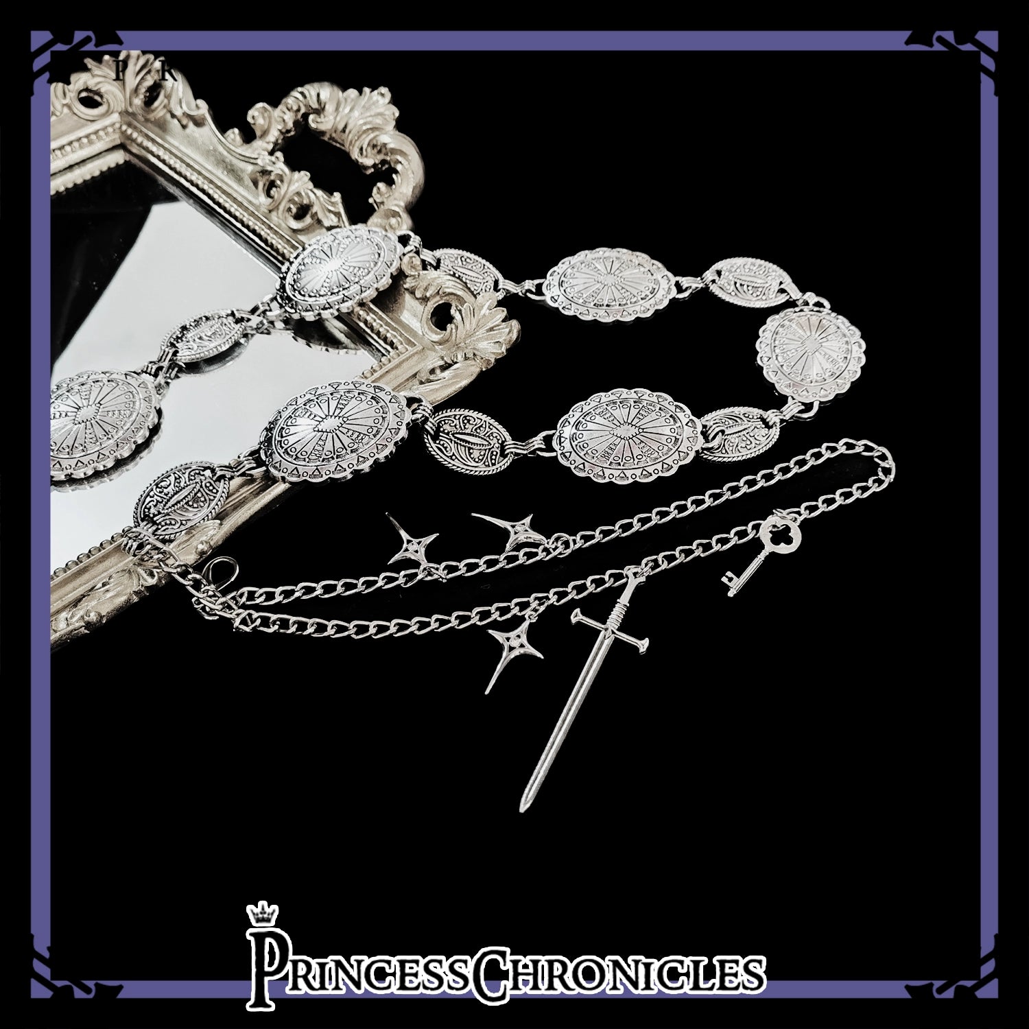 Princess Chronicles - Rabbit Hunt 2.0 - Retro Ouji Lolita Metal Waist Chain