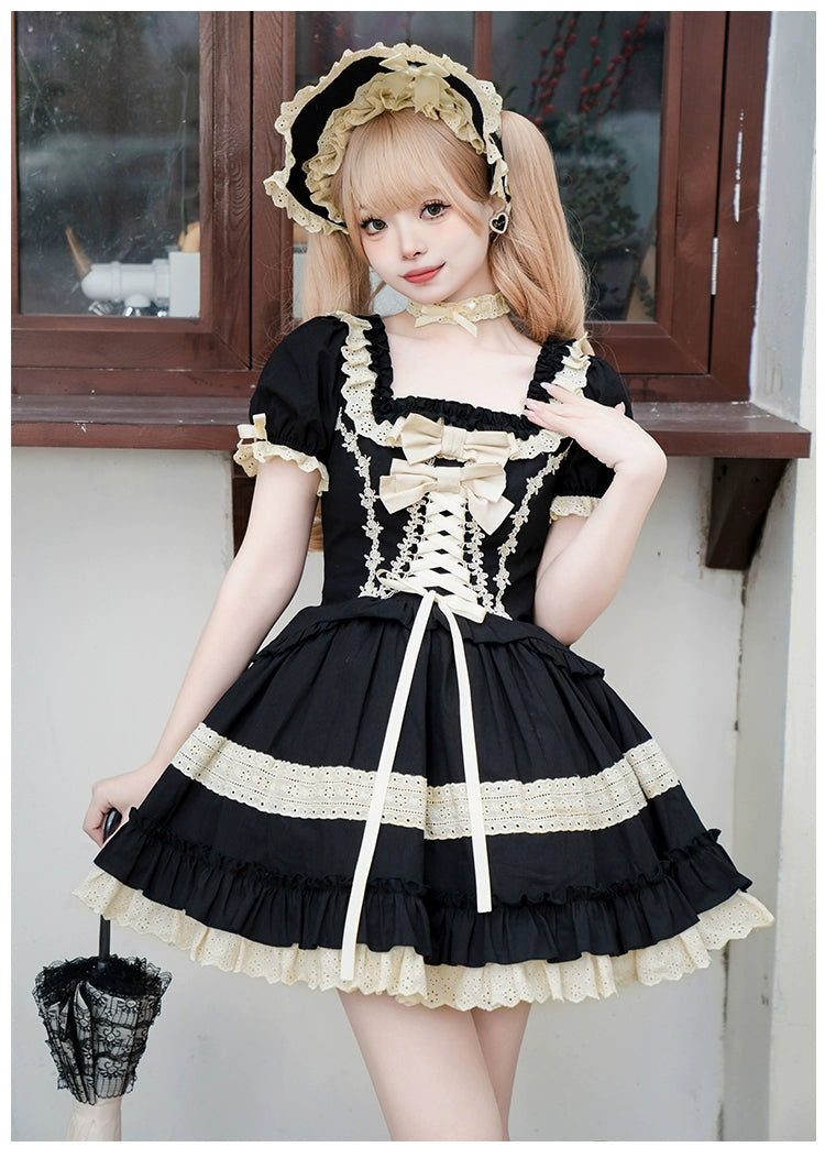 Spring Cotton Lolita OP Dress Doll-Like Dress Spring Cotton Lolita OP Dress Doll-Like Dress