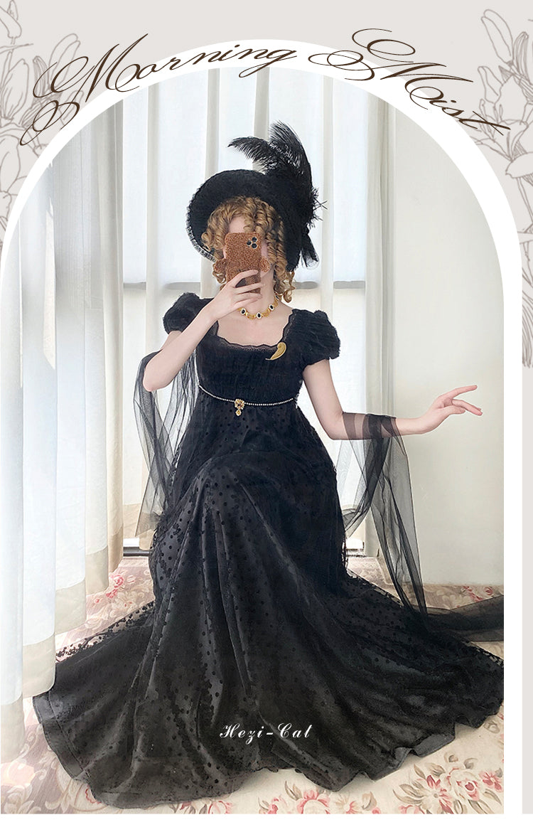 Hezi's Cat Haven~Mist Rose~Plus Size Lolita Empire Waist OP Dress 42268:754088