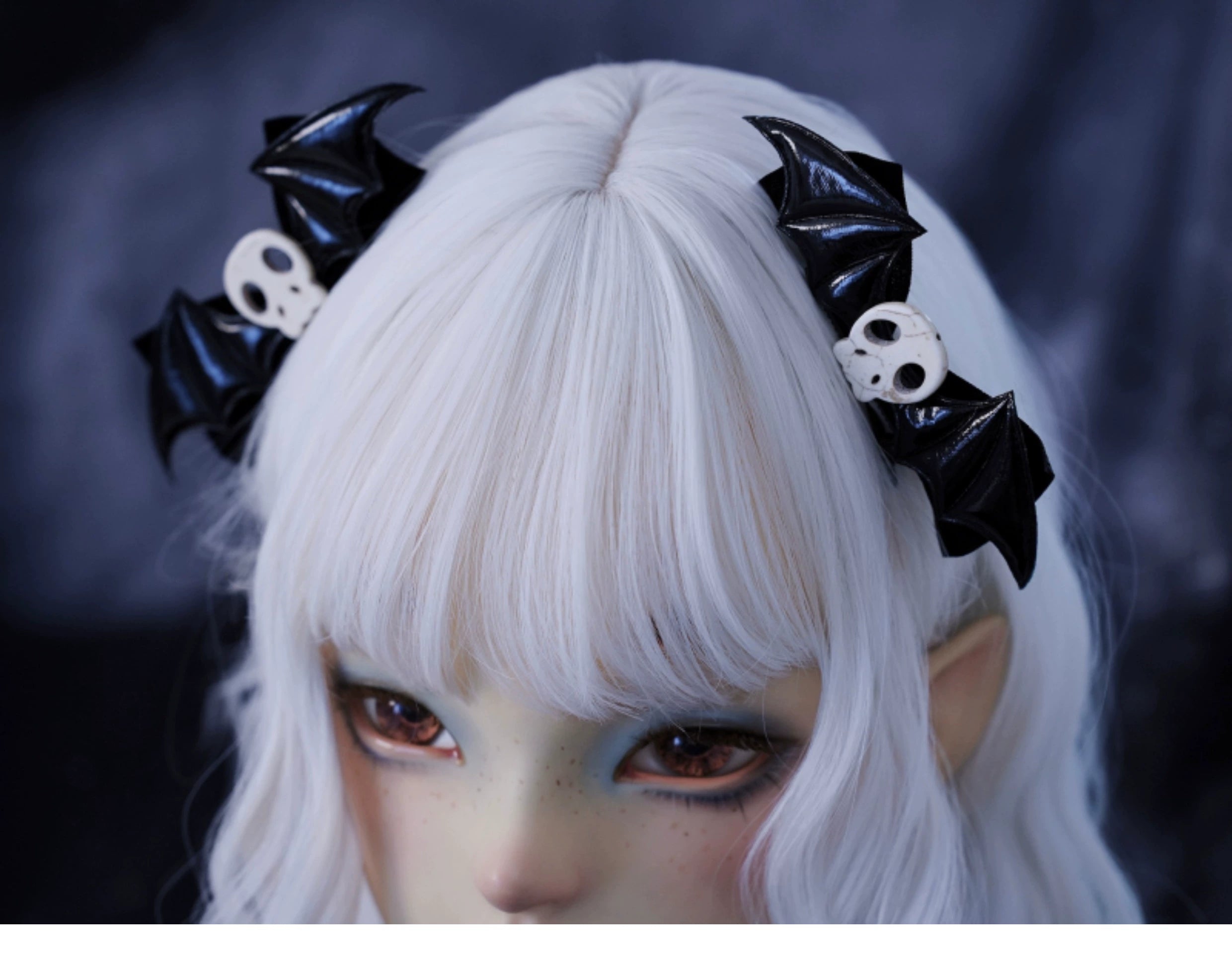Strange Sugar~Gothic Hair Accessories Set Skulls Sharks Lolita Clips Headbands 36666:533244