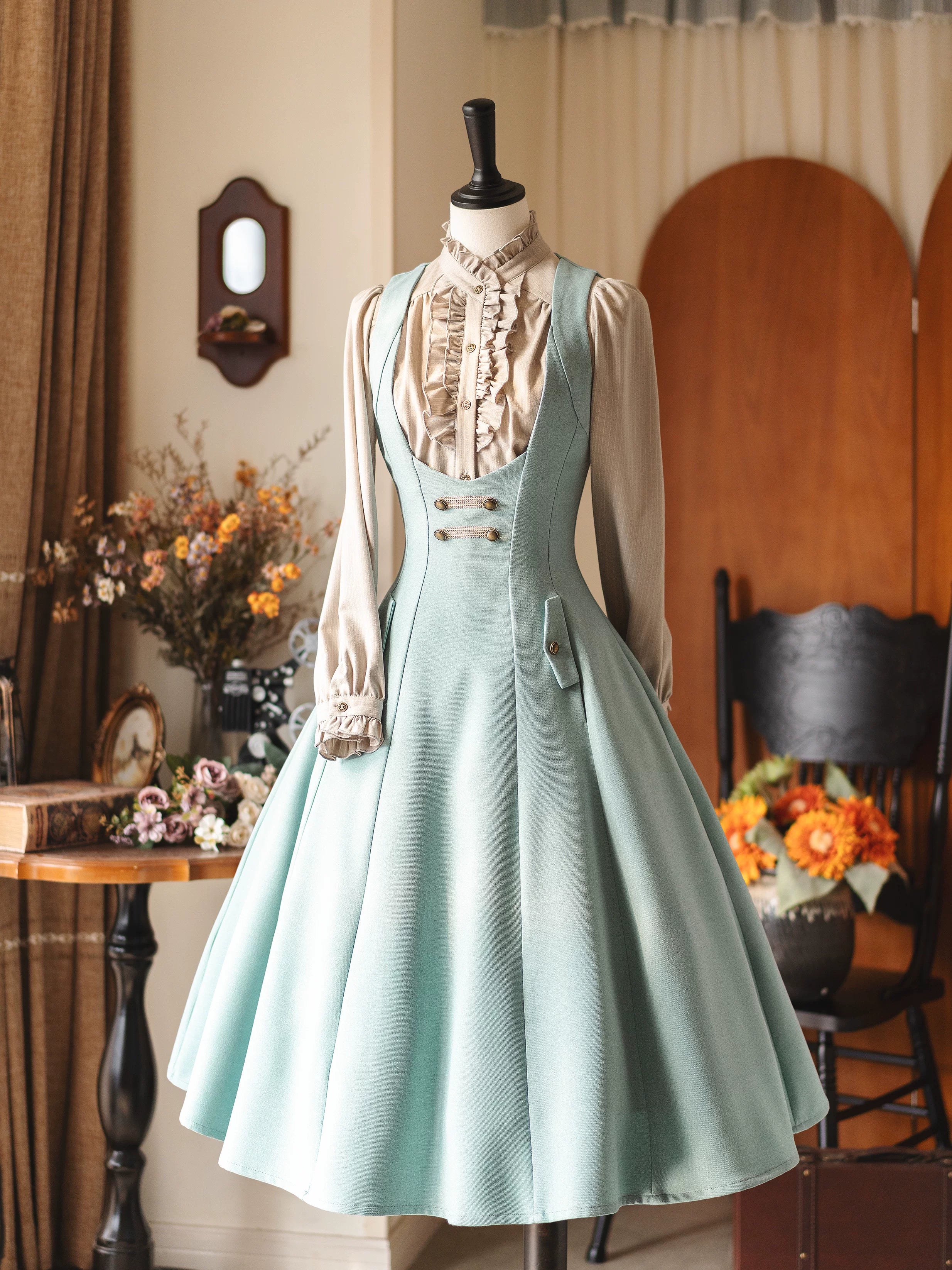 Forest Corridor - Classic Lolita Bust Supporting JSK, Waisted Shirt