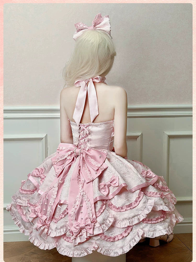 Sweetheart Petal - Sweet Lolita Petal Hem JSK Dress, Halter Neckline 44733:820707