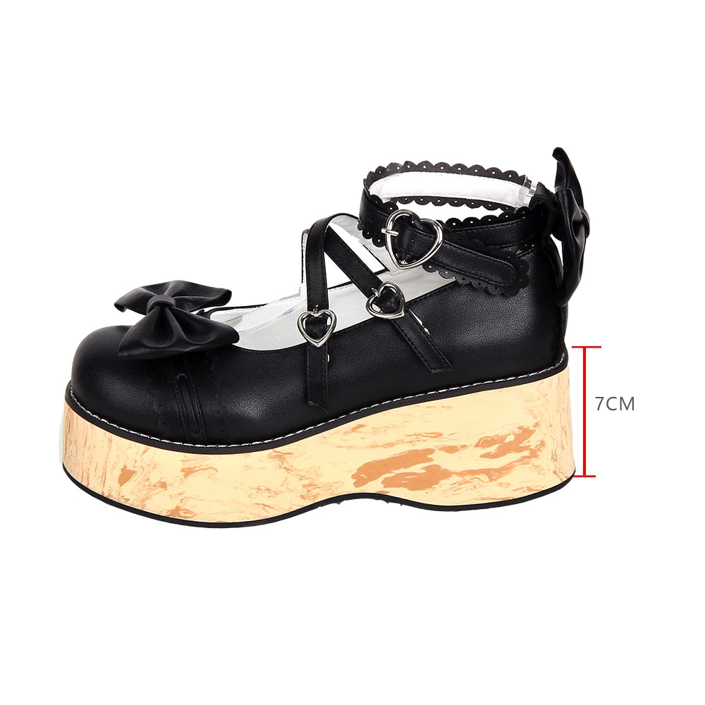 Angelic Imprint - Princess Lolita Platform Shoes, Wood Grain Sole 42465:741027