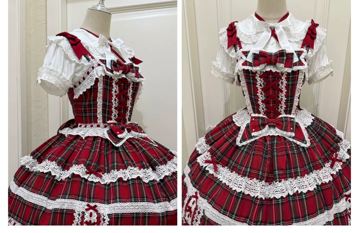 Cream Petal - Cotton Old School Lolita JSK, Layered Tiered Hem 44538:812483