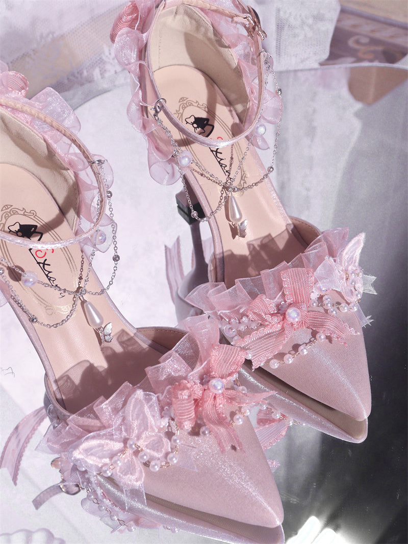 Ximeng Lolita~Deep Sea Hospital~Plus Size Wedding Lolita Bridal Shoes Customized Heels 42696:749735