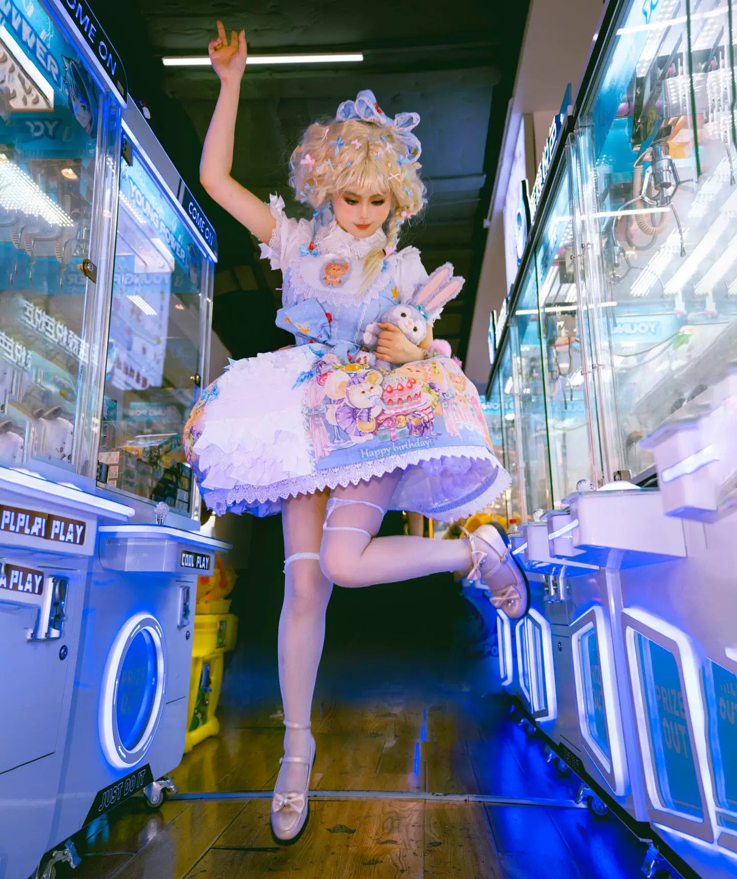 Qiqi Birthday Party - Plus Size Printed Sweet Lolita JSK, Front-open Design 45854:865263