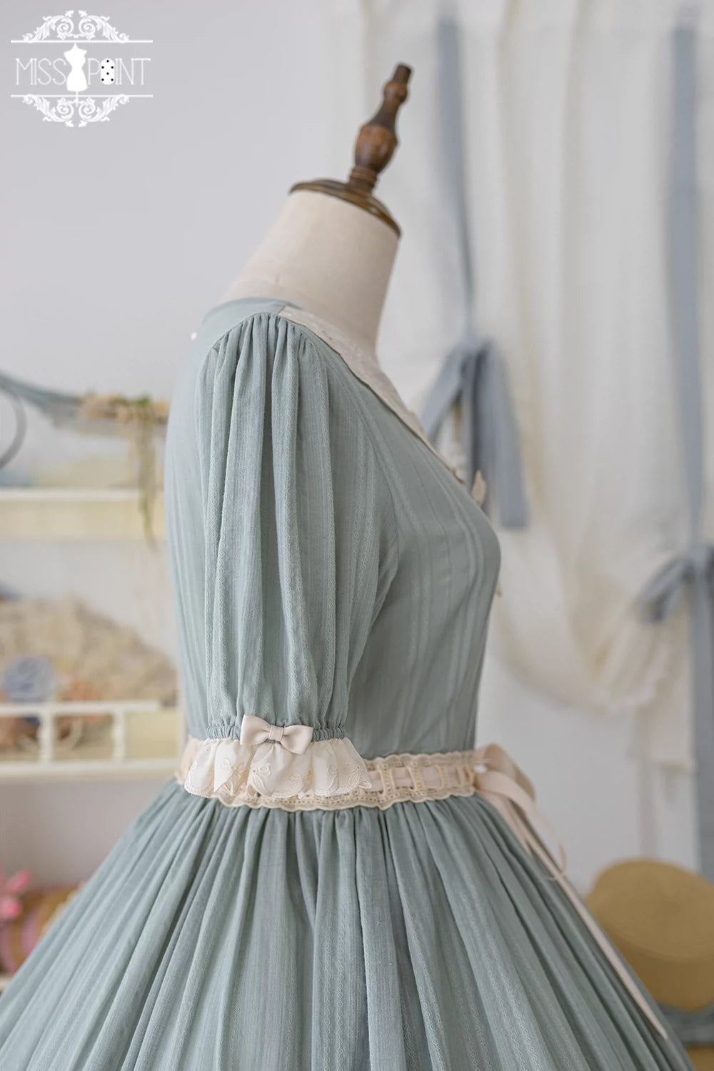 Miss Point~Customized Elegant Lolita OP Dress Cute Daily Girl Short Lolita Dress