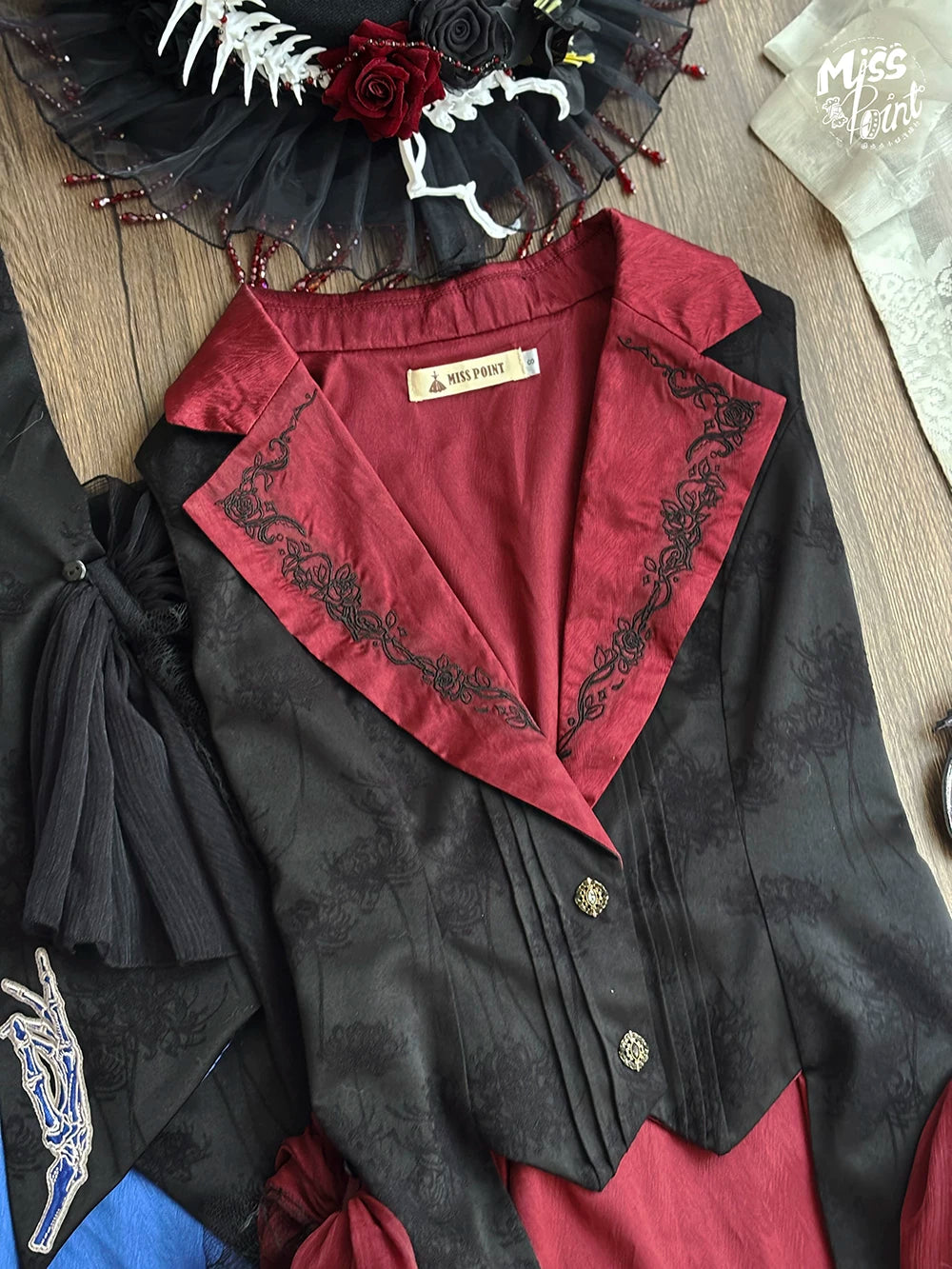 Moonnight Return - Gothic Lolita Long Vest, Embroidered Collar (2XL L M S XL XS) 44582:813812