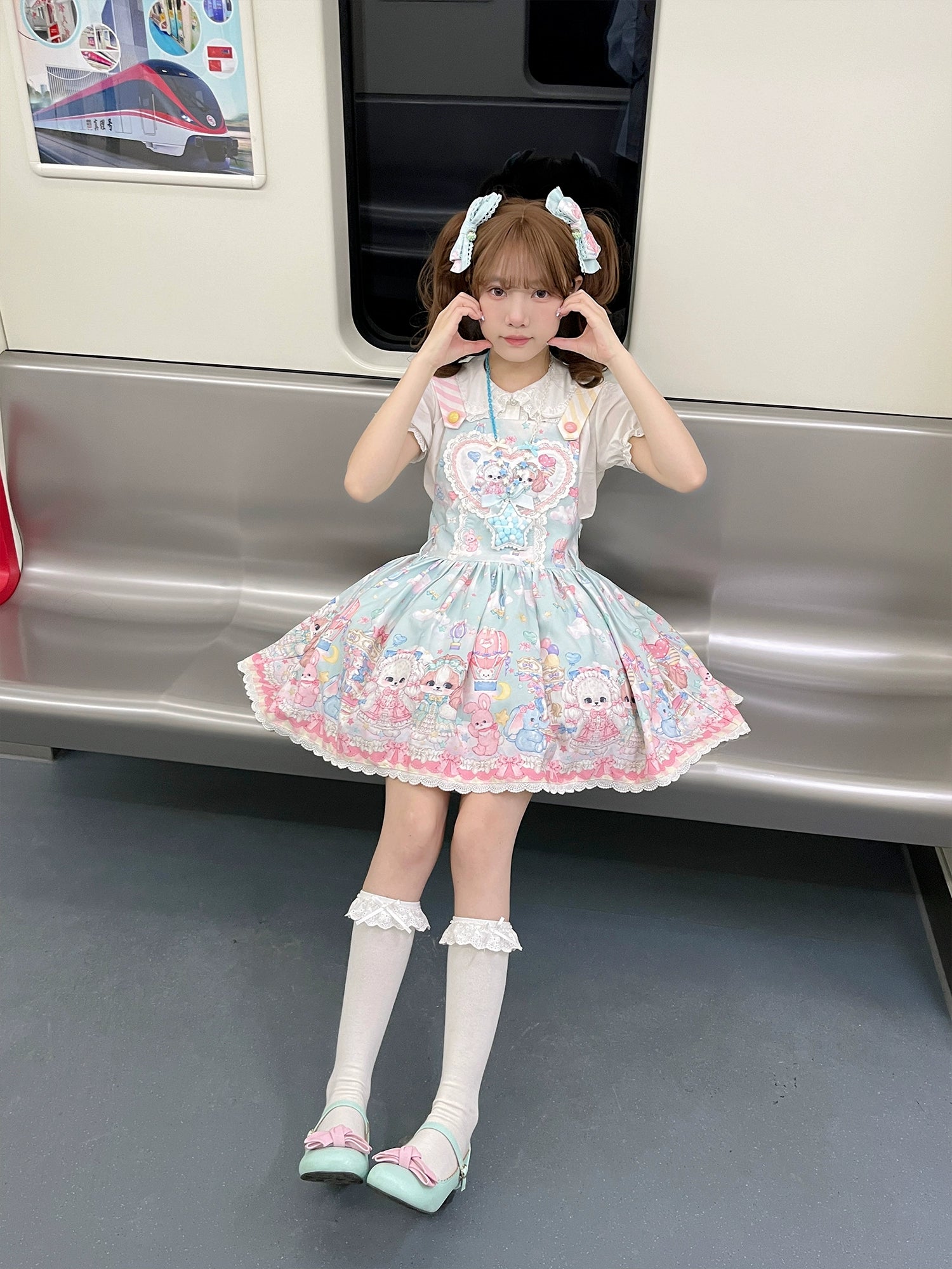 DreamWhale - Puppy Parks - Sweet Lolita Kawaii Puppy Lolita Salopette