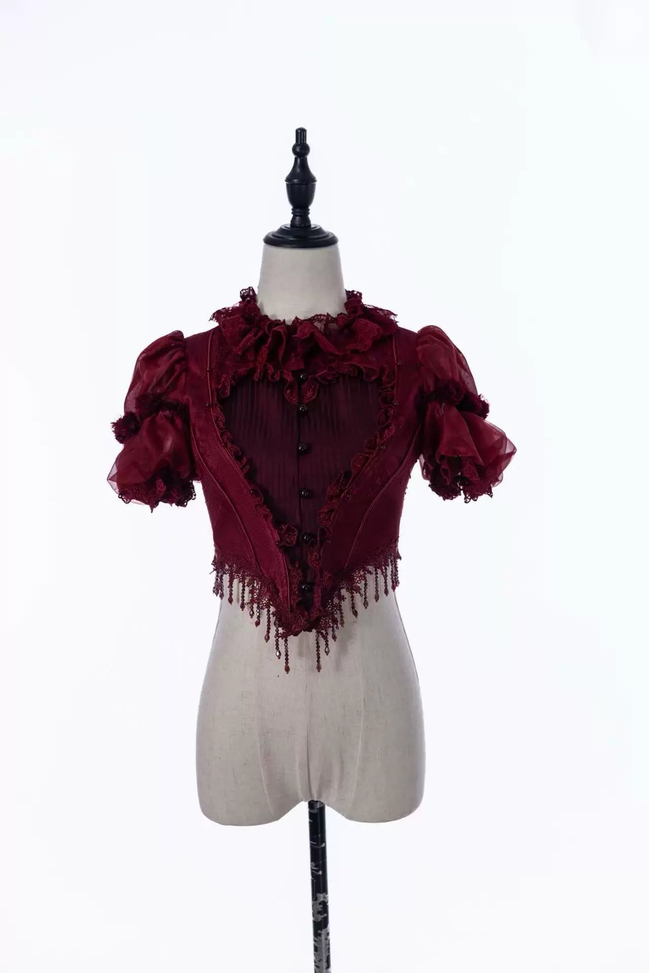 Monster Strawberry Hunt - Gothic Lolita Strawberry Printed Velvet Dress Set (L M S XL XS / Pre-order) 45737:859922
