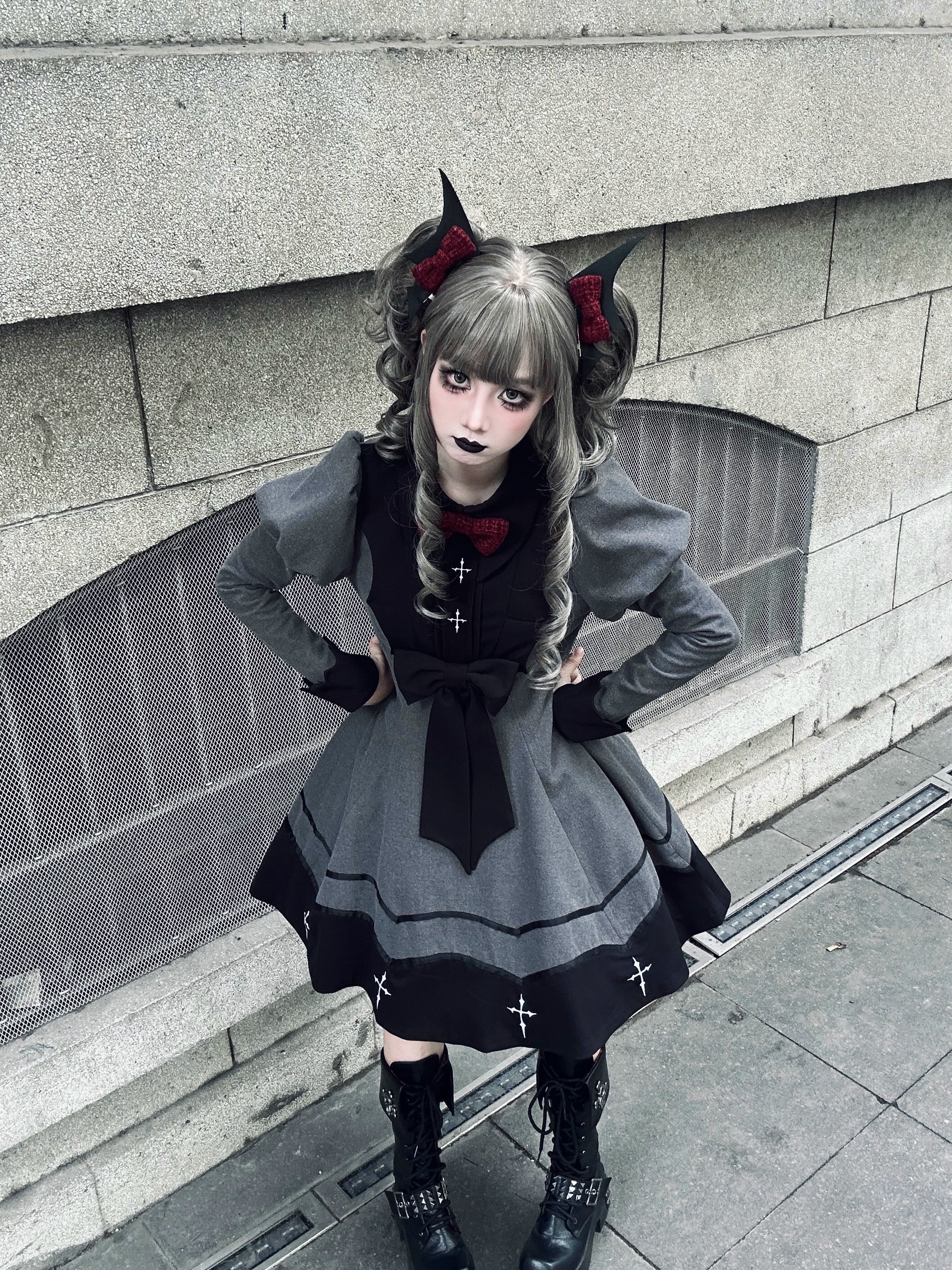 Polaris Lolita - Vampire Princess - Bat-Inspired Halloween Gothic Lolita OP Dress 43386:774876