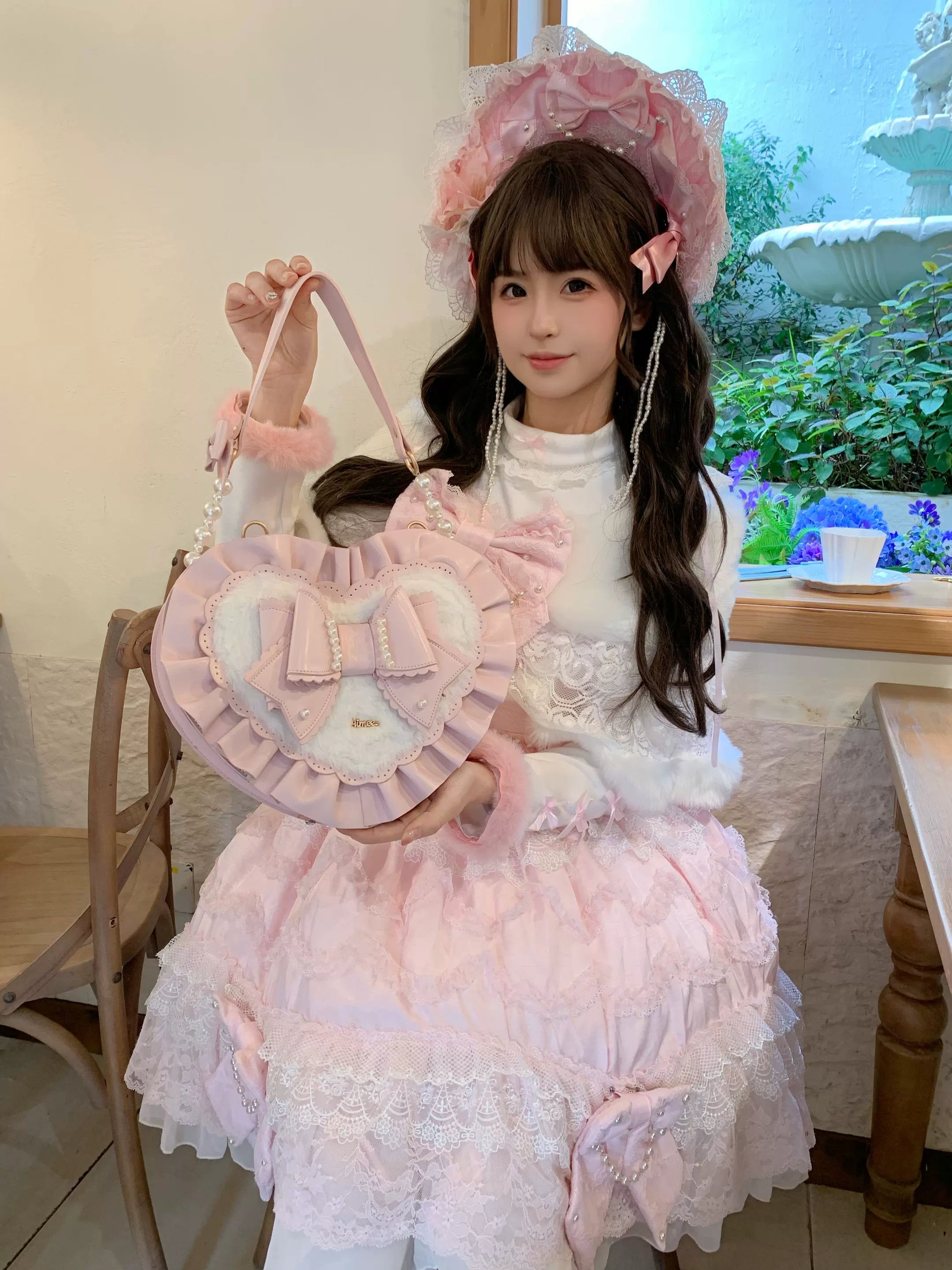 Small Gift Box - Sweet Lolita Heart Handbag, Bow Accent 44535:811720