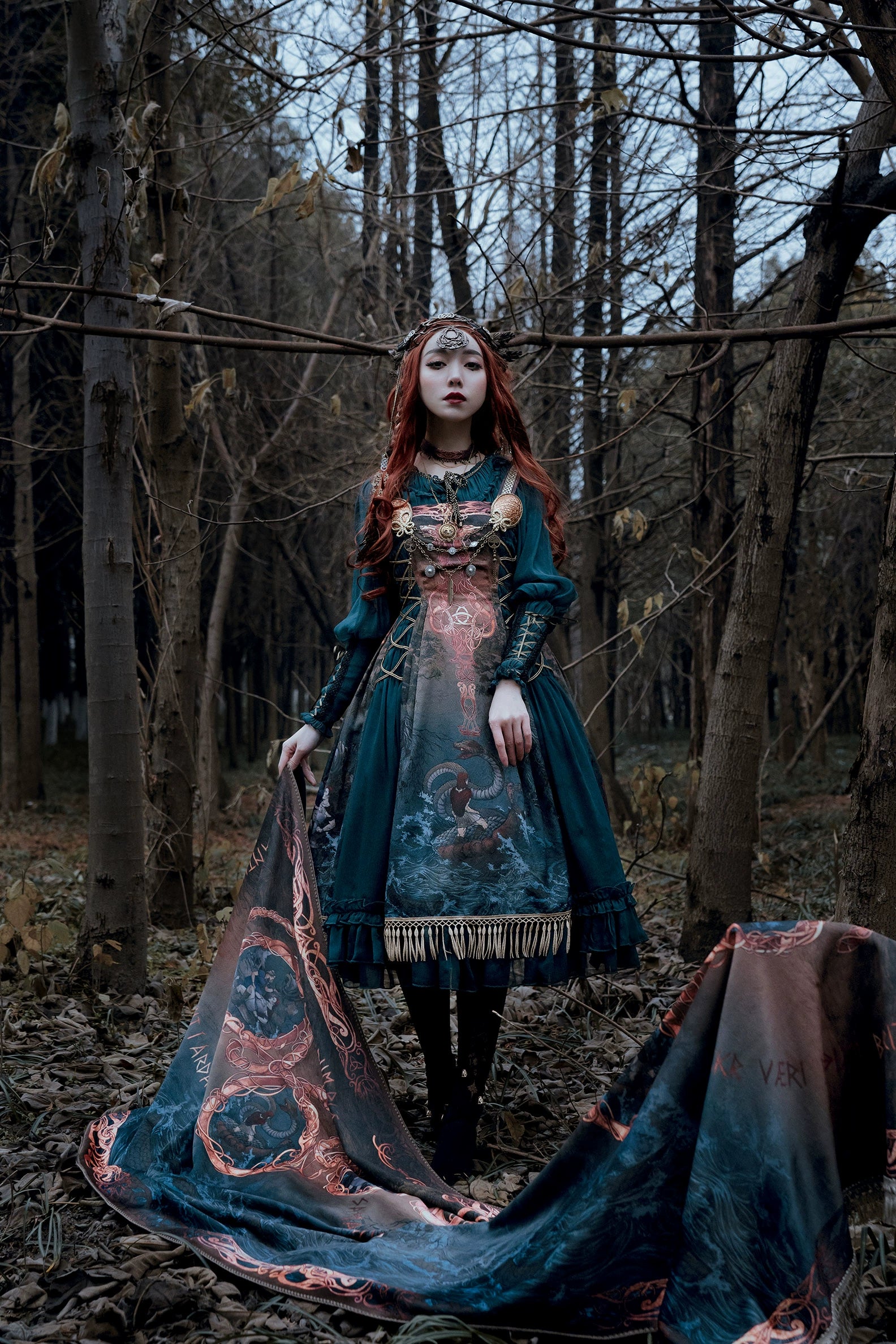 FunCcino - Ragnarok - Nordic Style Loki Lolita JSK SK Dress