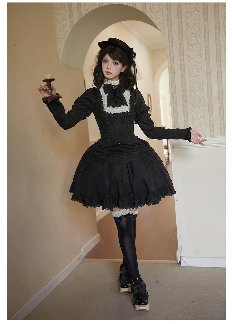 With PUJI - Fog City Time Difference - Classic Lolita SK & Blouse Suit 43989:790762