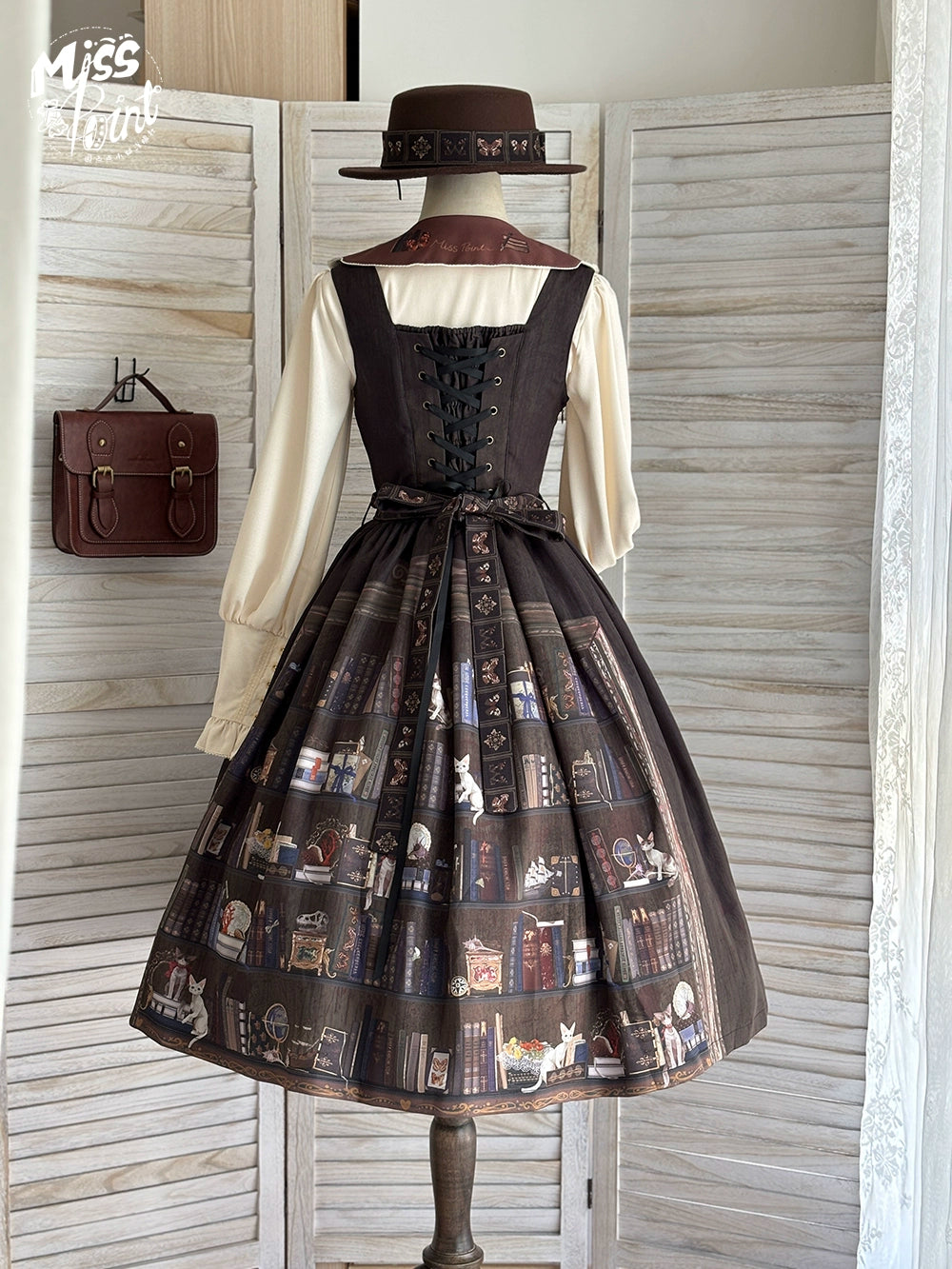Miss Point - German Bookshelf - Classic Lolita Printed JSK Dress 44029:792916