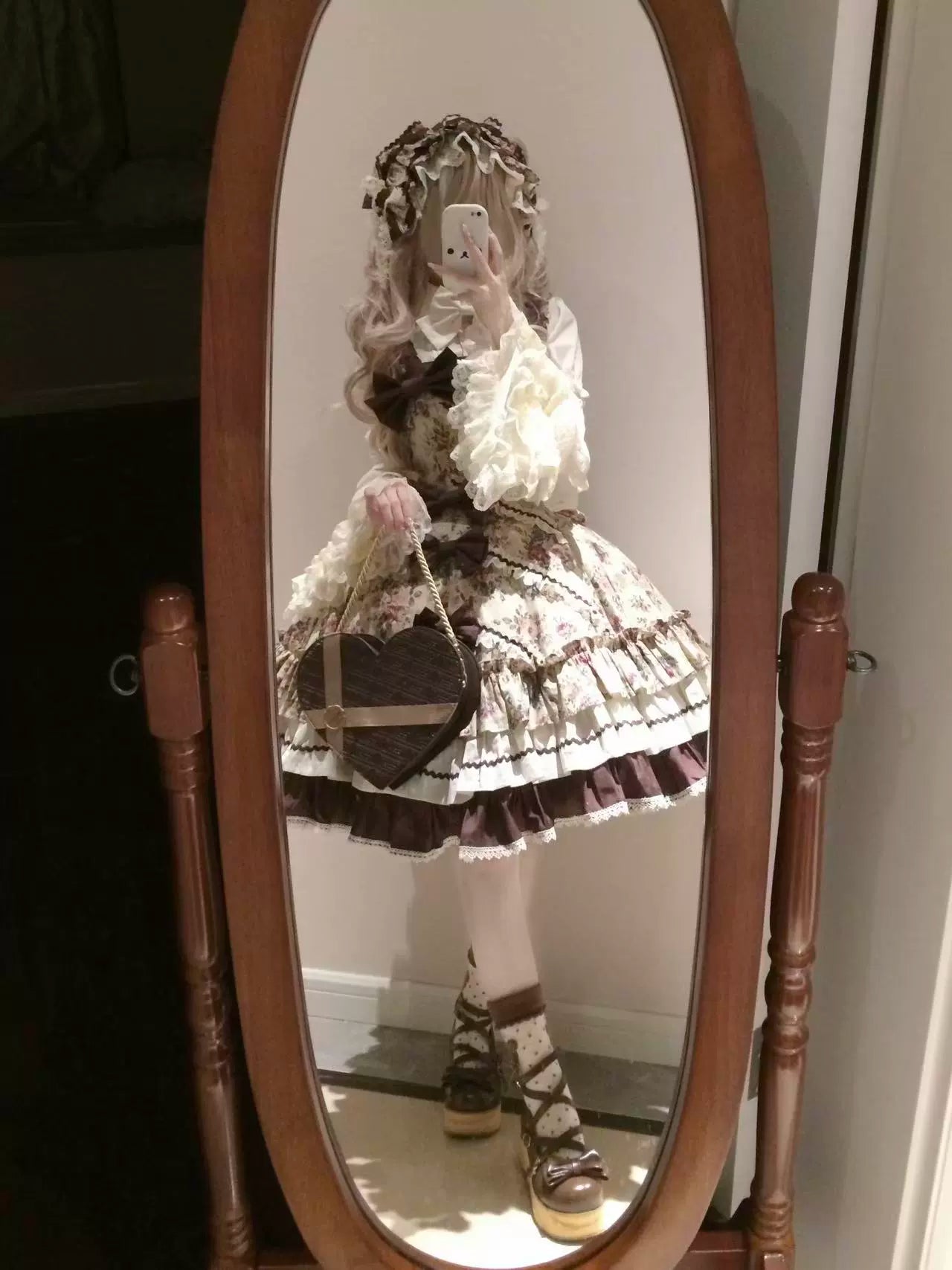 Alice in the Mirror - Albion Reverie - Floral Printed Old School Lolita JSK, Bust-Supporting Dress 44299:802514