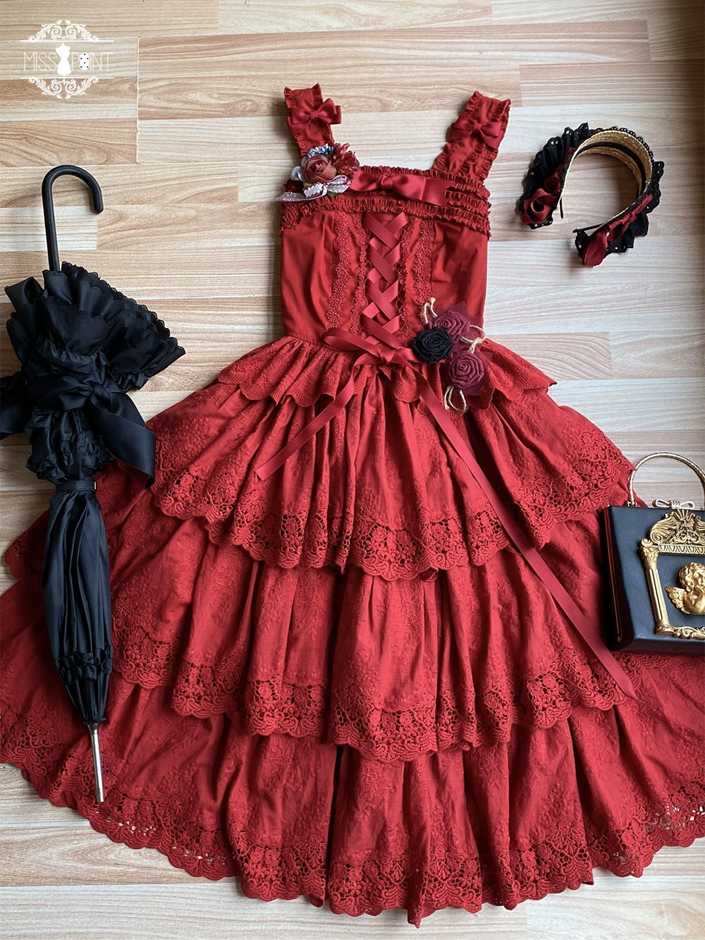 Miss Point~Forest Waltz~Cotton Lolita Camisole Embroidered Cami Top (2XL L M S XL XS) 40190:651564