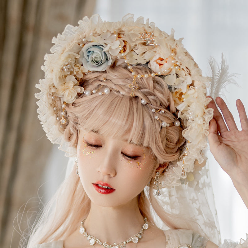 Cat Fairy - Gorgeous Lolita Tea Party Necklace, High Heels Shoes and BNT Hat