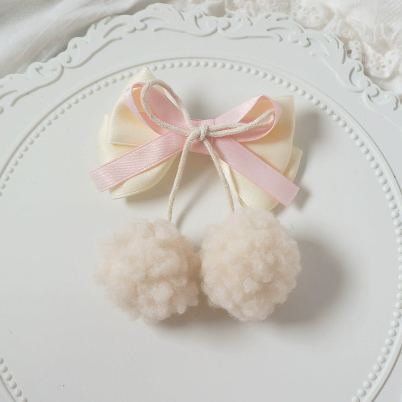 MaoJiang Handmade - Sweet Lolita Accessory Bow Hair Clip and Brooch One Hair Clip Only