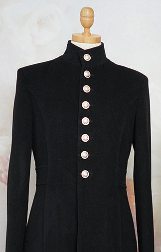 La Pomme - Ringo Monogatari - Ouji Lolita Stand Collar Coat coat without scarf with embroideries scarf (woolen fabric) S
