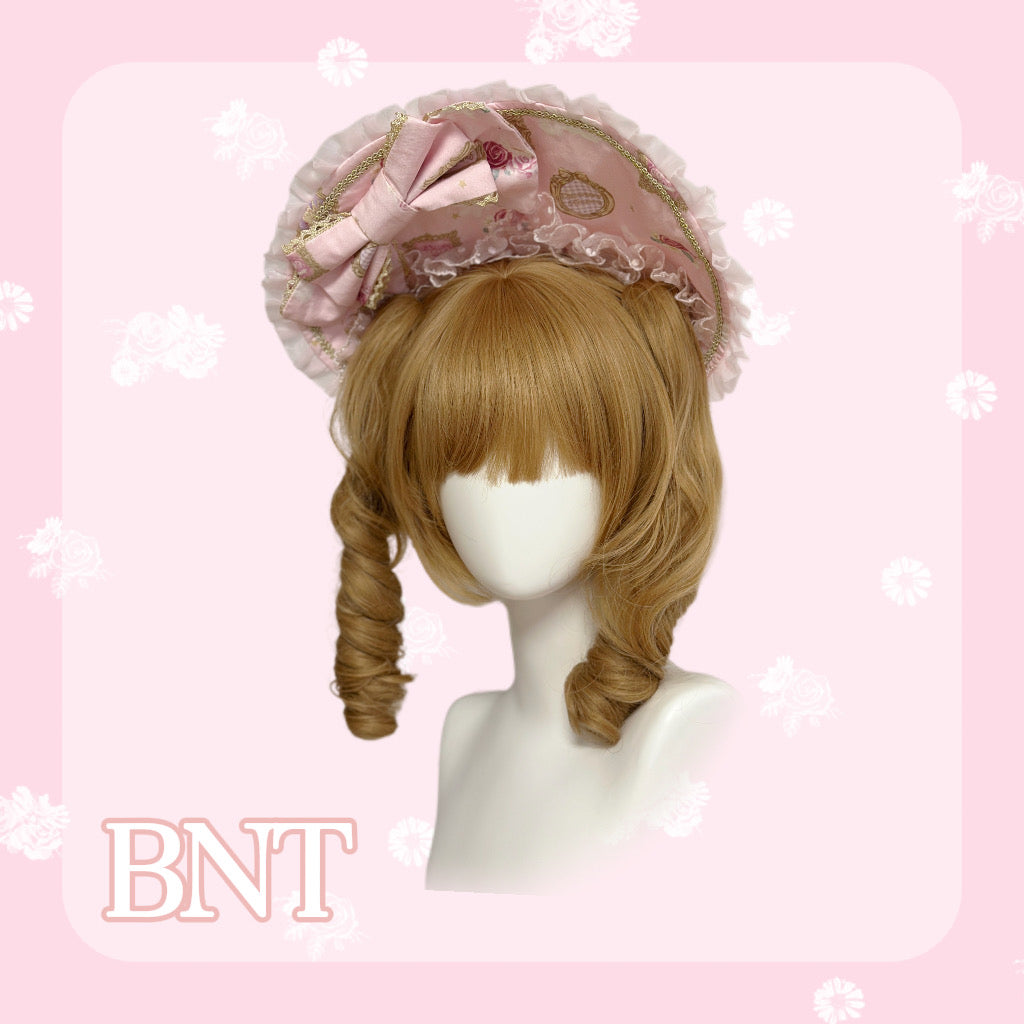 Discovering Treasures - Picture Frame Cat - Sweet Lolita Headdress Bow Decorated BNT and KC F BNT - Pink