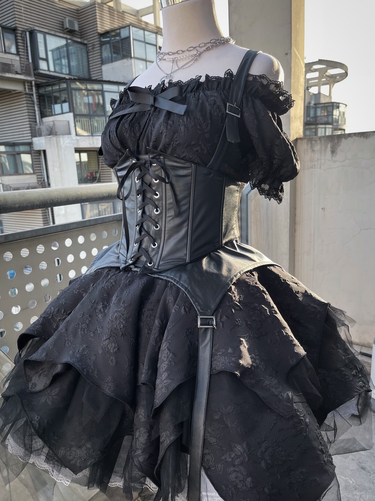 (Buyforme)Kiko Lolita~Gothic Enchanting Lolita Nightshade Princess Skirt Set size1 (sm) black 