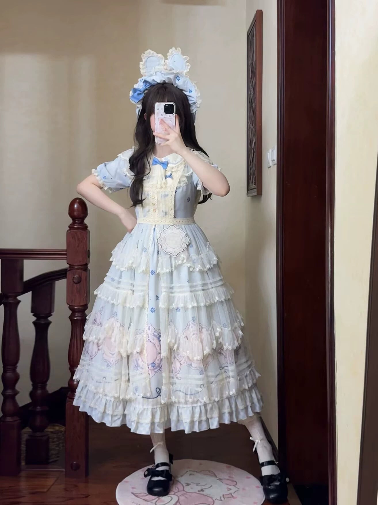 Uncle's Workshop - Veronica Spring Tea - Plate Printed Sweet Lolita Dress 43485:778310