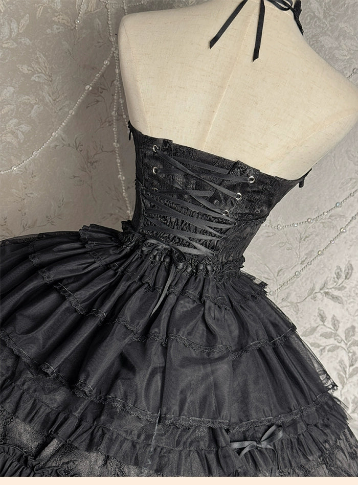 Alice Girl - Cross - Gothic Princess Lolita Corset with Multiple Layers Hem 42125:728797