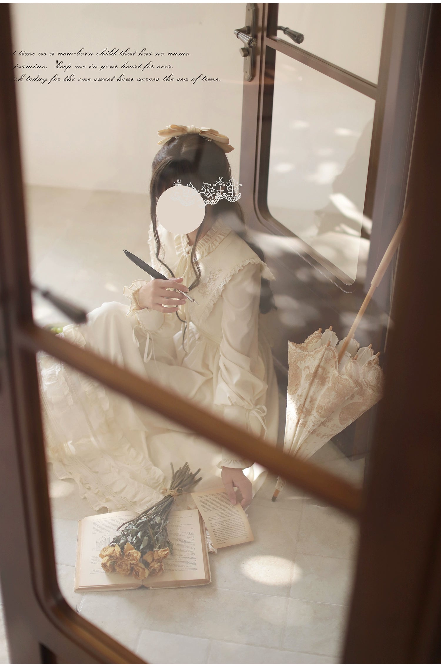 HuTaoMuJK - Wind Kiss Tulip - Classic Lolita OP Elegant Lolita Cardigan