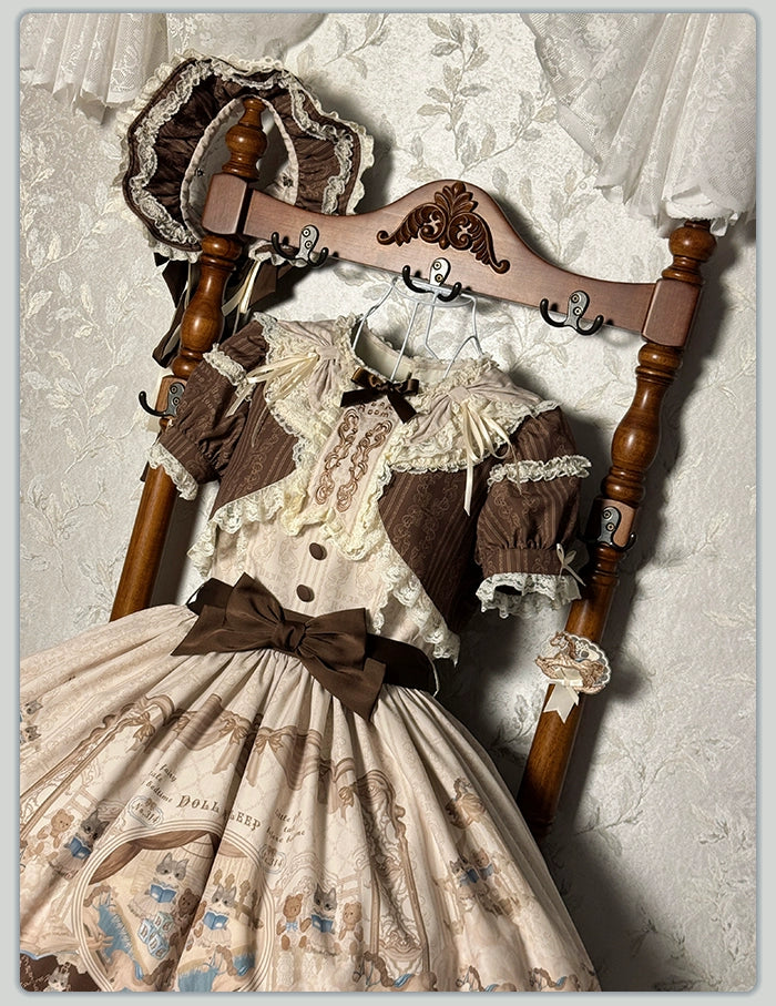 Alice Girl - Sea Salt Fairytale - Sweet Doll-like Lolita OP Animal Printed Lolita Dress