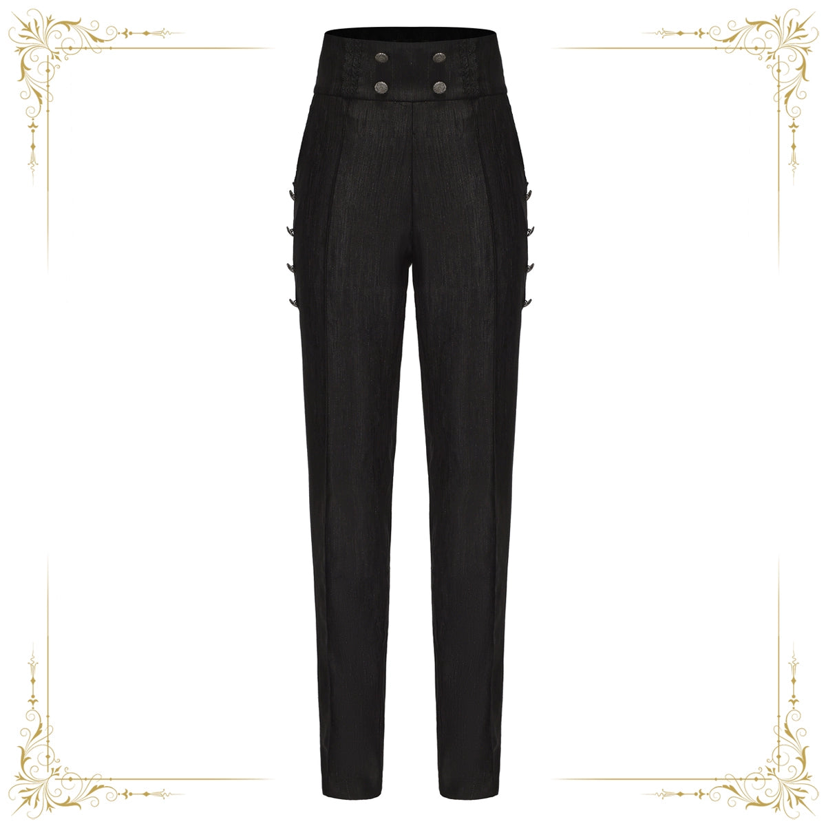 Immortal Thorn - Indestructible Glass Castle - Ouji Lolita Handsome Pink Prince Pants XS black