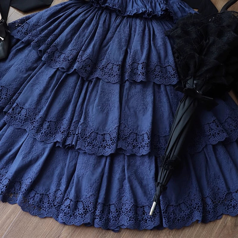 Miss Point~Forest Waltz~Classic Lolita Tiered Skirt Multi-layer Embroidered SK 40192:651380